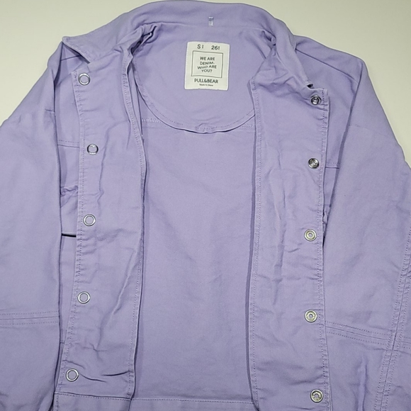 Lavender Pull and Bear Jean Jacket, Size Small - Picture 7 of 10